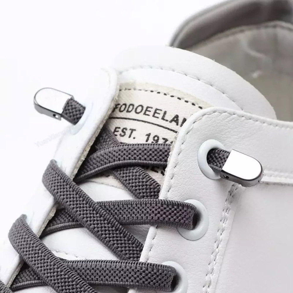 No Tie Shoe Laces, Slip On Laces, Elastic Laces with Snap Metal Clamp